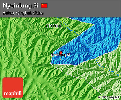 Political 3D Map of Nyainlung Si
