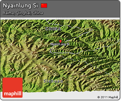 Satellite Panoramic Map of Nyainlung Si
