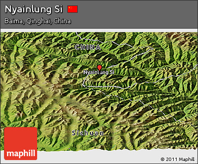 Satellite Panoramic Map of Nyainlung Si