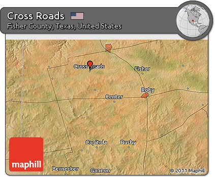 Satellite 3D Map of Cross Roads