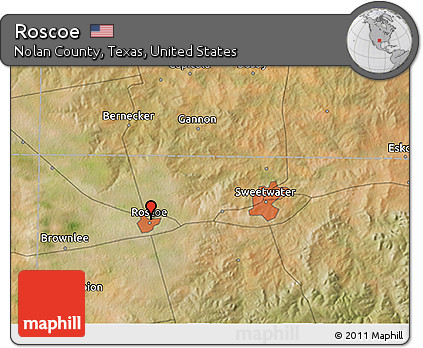 Satellite 3D Map of Roscoe