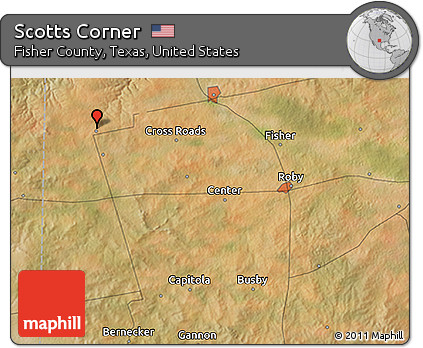 Satellite 3D Map of Scotts Corner