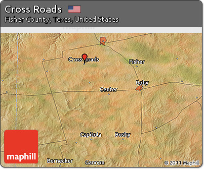 Satellite 3D Map of Cross Roads