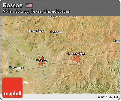 Satellite 3D Map of Roscoe