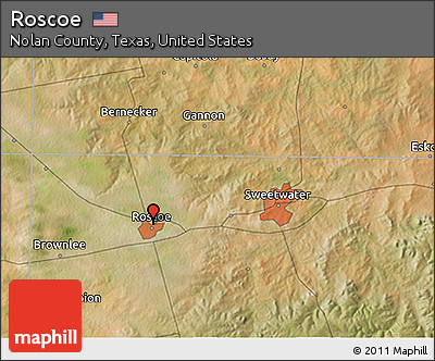 Satellite 3D Map of Roscoe