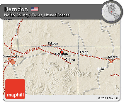 Shaded Relief 3D Map of Herndon