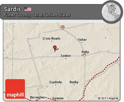 Shaded Relief 3D Map of Sardis