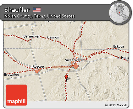 Shaded Relief 3D Map of Shaufler