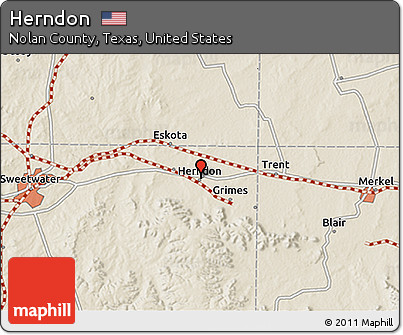 Shaded Relief 3D Map of Herndon