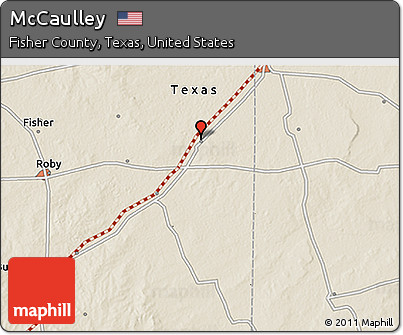 Shaded Relief 3D Map of McCaulley