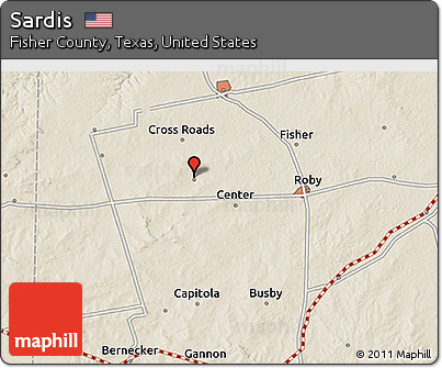 Shaded Relief 3D Map of Sardis