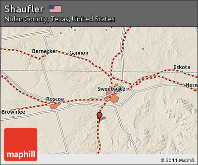 Shaded Relief 3D Map of Shaufler