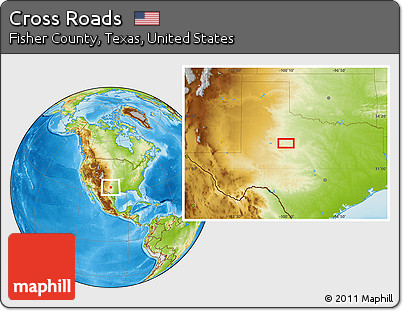 Physical Location Map of Cross Roads