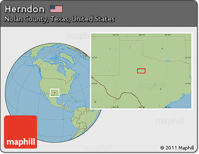 Savanna Style Location Map of Herndon