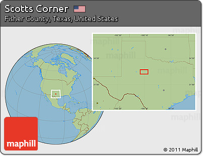 Savanna Style Location Map of Scotts Corner