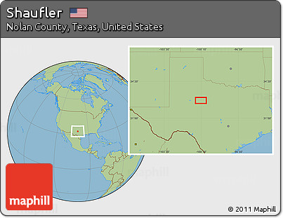 Savanna Style Location Map of Shaufler