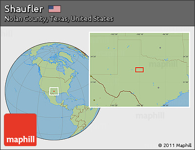 Savanna Style Location Map of Shaufler
