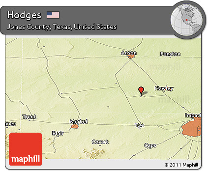 Physical Panoramic Map of Hodges