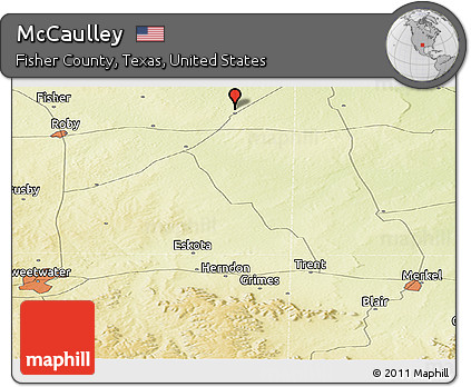Physical Panoramic Map of McCaulley