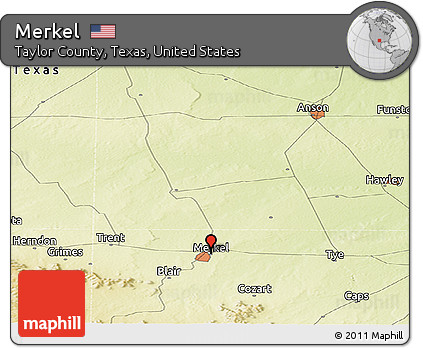 Physical Panoramic Map of Merkel