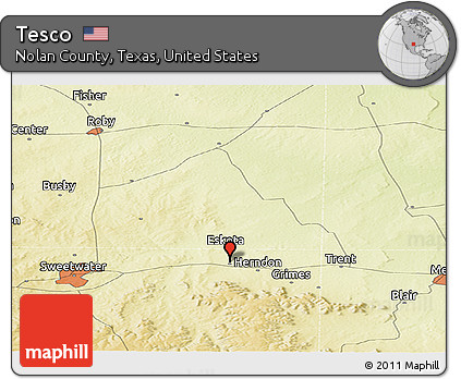 Physical Panoramic Map of Tesco