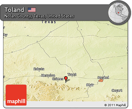 Physical Panoramic Map of Toland
