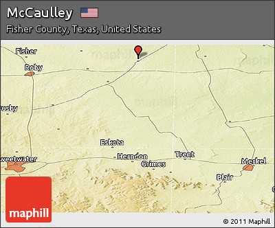 Physical Panoramic Map of McCaulley