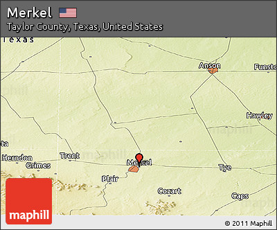 Physical Panoramic Map of Merkel