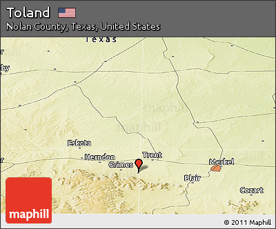 Physical Panoramic Map of Toland