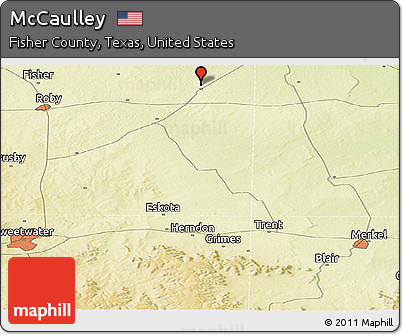 Physical Panoramic Map of McCaulley