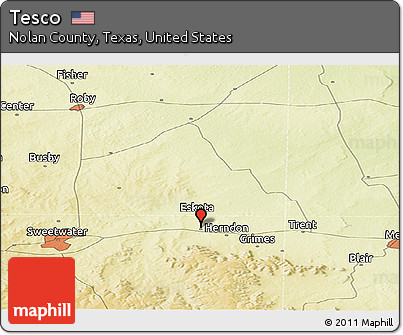Physical Panoramic Map of Tesco