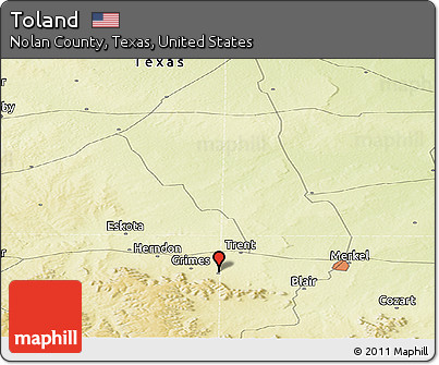 Physical Panoramic Map of Toland