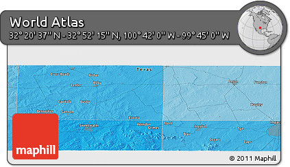Political Panoramic Map of the Area around 32° 36' 26" N, 100° 13' 29" W