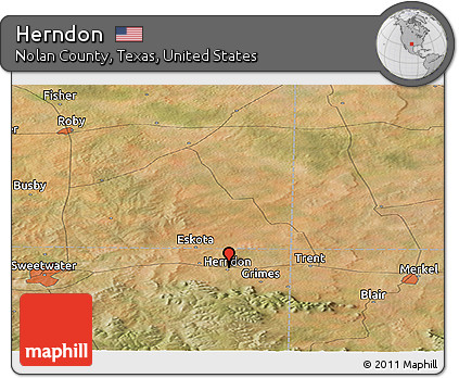 Satellite Panoramic Map of Herndon