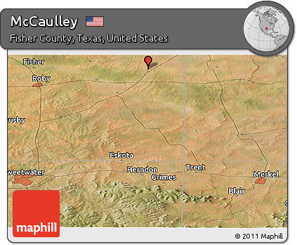Satellite Panoramic Map of McCaulley