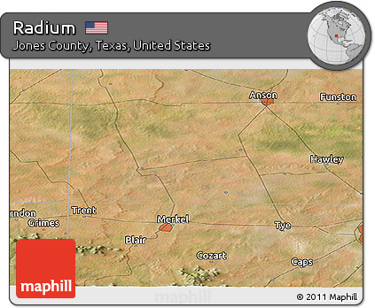 Satellite Panoramic Map of Radium