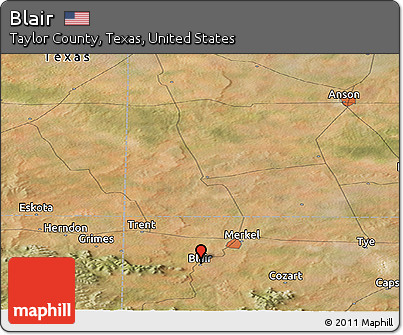 Satellite Panoramic Map of Blair