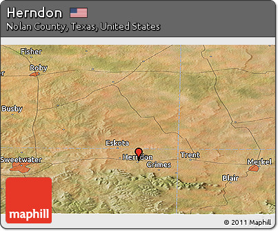 Satellite Panoramic Map of Herndon