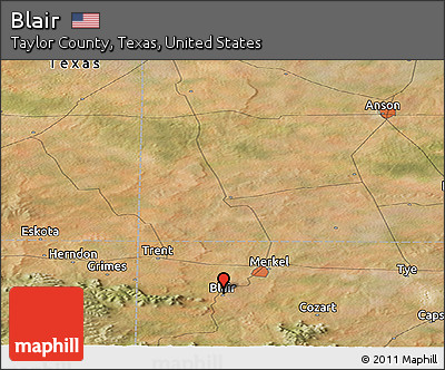 Satellite Panoramic Map of Blair
