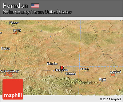 Satellite Panoramic Map of Herndon