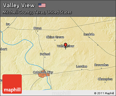 Physical 3D Map of Valley View