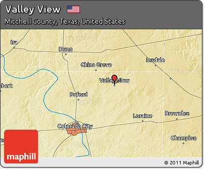 Physical 3D Map of Valley View