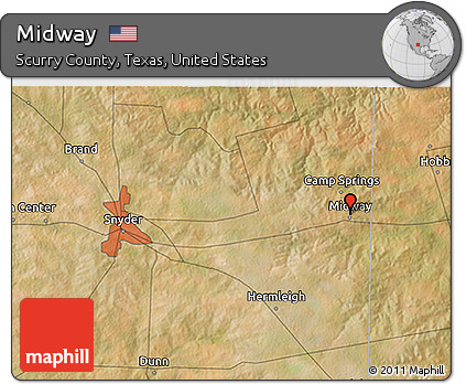 Satellite 3D Map of Midway