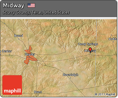 Satellite 3D Map of Midway