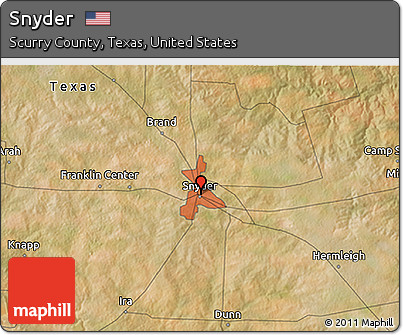 Satellite 3D Map of Snyder