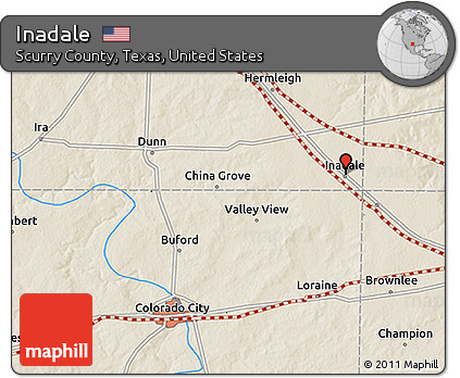 Shaded Relief 3D Map of Inadale
