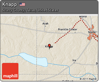 Shaded Relief 3D Map of Knapp