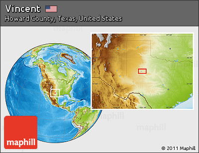 Physical Location Map of Vincent
