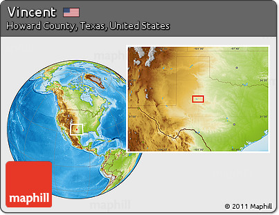 Physical Location Map of Vincent