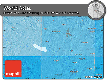 Political Map of the Area around 32° 36' 26" N, 101° 4' 29" W